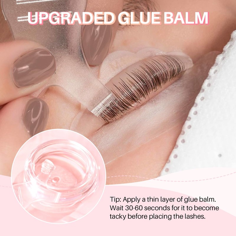 Lash Lift Kit with Glue Balm, Single Sealed Packaging Eyelash