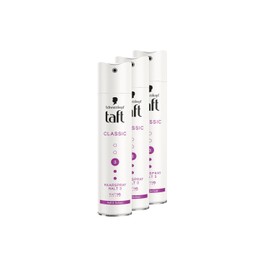 Schwarzkopf Taft Haarspray Classic (3x 250 ml), Haltegrad 3 Haarstyling, Haarspray für alle Haartypen, Halt und Schutz, vegane Formel*