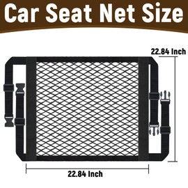 Front Seat Organizer, Car Seat Organizer, Double Layer Front Seats Versatile Elastic Organizers Net, Storage Mesh Nets for Seats, Universal Car Accessories for Most Vehicles