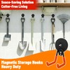 Xiuouix 4 Pack Heavy Duty Magnetic Garage Hooks,No Drill Installation