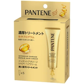 Pantene No-Rinse Treatment (Hair Cream), Unused Size, 0.5 oz (15 g) x 5 Bottles, Intensive Damage Repair