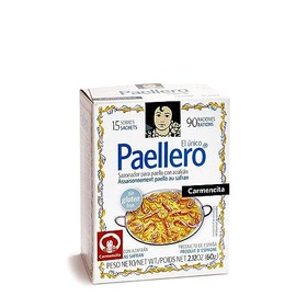 Carmencita. Traditional Paellero. Paella Seasoning with Saffron (15 sackets). 60g (2.12oz)