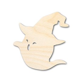 Unfinished Wood Witch Ghost Shape Craft up to 46" 5" / 1/8"