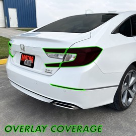 SlickMod PreCut Vinyl Smoke Tint for 2018-2022 Honda Accord Tail Light & Reflector (2. Taillight Cutout, 20% Dark Smoke)