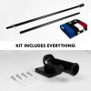 UD_G128 Flag Pole 5 FT Black Tangle Free & Blue