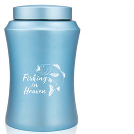 Large Urns for Adult Ashes Fishing in Heaven Cremation Urns for Ashes Fishing Memorial Urn Cremate Funeral Urn Large Keepsake Urn up to 220 lbs