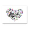 12 x Thank You Note Cards - Heart Motif -