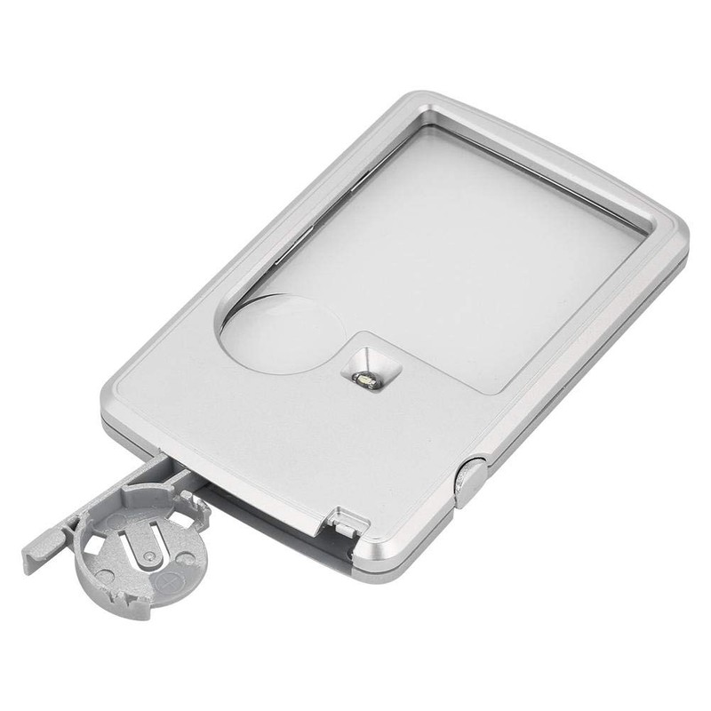 3X 6X Acrylic Lens Credit Card Magnifier with LED Light