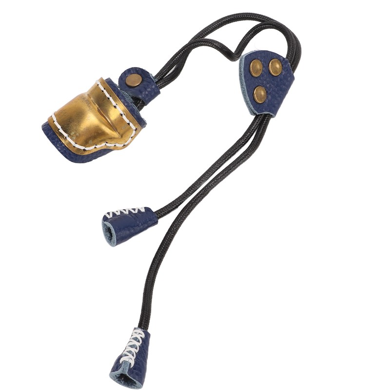 Archery Thumb Protector Regulable Design Safety Rope Brass Cowhide Material
