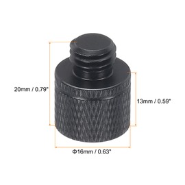 MECCANIXITY 4Pcs Mic Stand Adapter 1/4 Female to M10 Male Camera Screw Thread Adapter for Microphone Tripod Stand Black