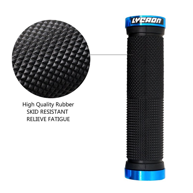 LYCAON Bike Handlebar Grips Non-Slip-Rubber Adjustable Bicycle Handle Grip with