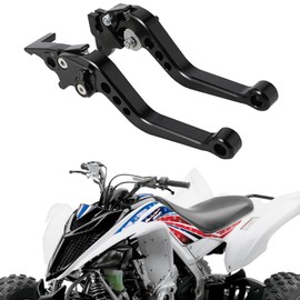 Wacece ATV Clutch and Brake Lever Set Adjustable Handle for Raptor YFM 700R 700 2008-2025 Black