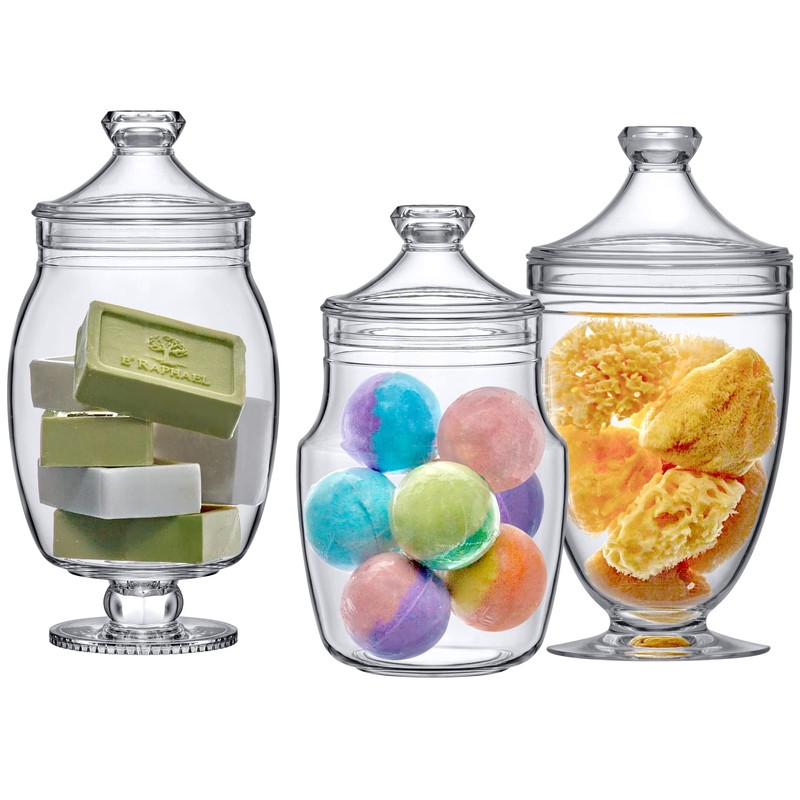 Amazing Abby - Keep - Acrylic Apothecary Jars (3-Piece Set,