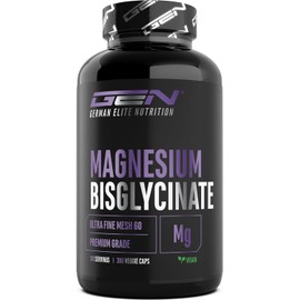 Magnesium Bisglycinate - Brand Raw Material: Core Chelate® - 300 Vegan Capsules - 330 mg Magnesium per Daily Dose - Chelated Magnesium with Ultra Fine Mesh 60 - Laboratory Tested, Vegan, High Dose
