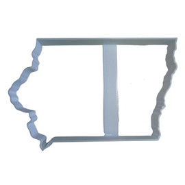 IOWA STATE SHAPE OUTLINE COOKIE CUTTER MADE IN USA PR2715