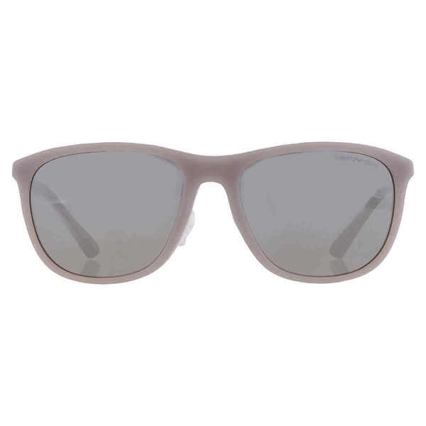 Emporio Armani Grey Mirrored Silver Rectangular Men's Sunglasses EA4201F 51266G