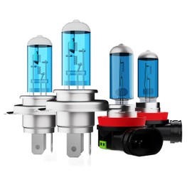 ZPXGIZT Light Bulbs Fit For Toyota Yaris 2006-2014,9003 H11 High Low Beam Fog Lights High Performance Halogen Headlight Bulb Combo, 6000K White Light, Pack of 4