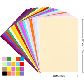 Colored Cardstock A4 100 Sheet Card Stock Paper 70g More Fun Crafting and Decorating Sketch and Cutting Paper 20 Assorted Colors