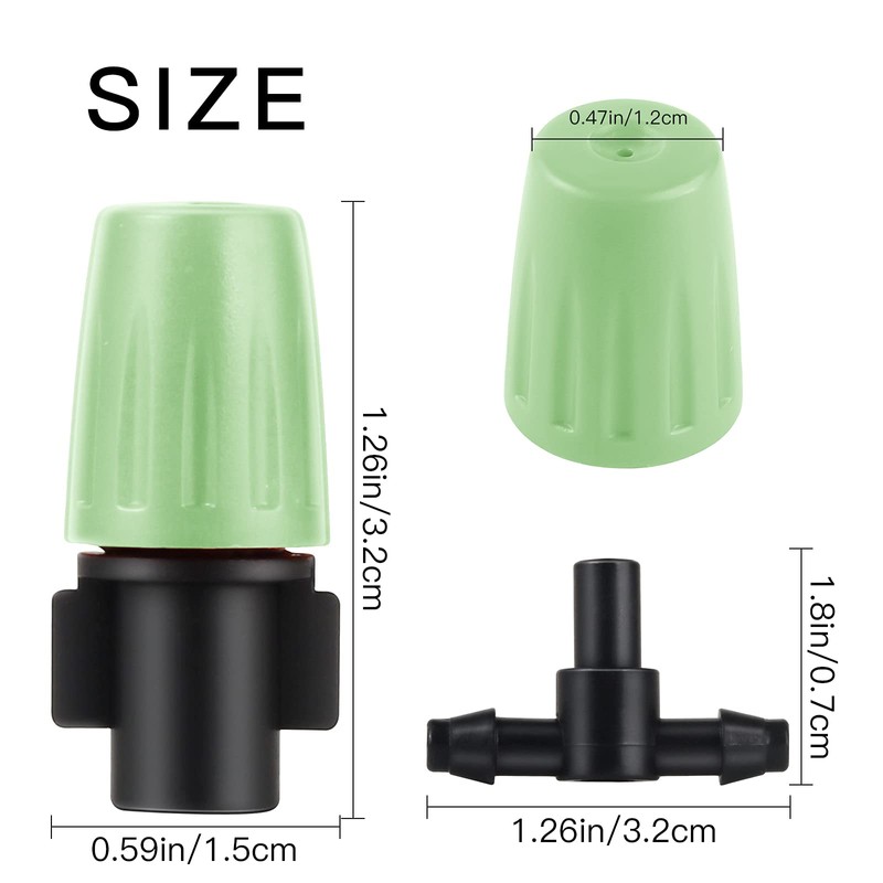 MSDADA 100 Stück Bewaesserung Sprinkler, Einstellbare Micro Drip BewäSserungssprinkler Emitter
