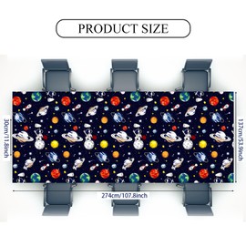 Oudain 6 Pcs Space Tablecloth Decorations Plastic Galaxy Table Cloth Space Theme Birthday Party Supplies for Boy Spaceship Planet Astronaut Rockets Disposable Table Covers, 54 x 108 Inch