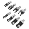 8Pcs Wood Plug Drill Bit Cutter Carbon Steel Industrial Barrel