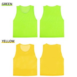 Nylon Mesh Scrimmage Team Sports Pinnies Jerseys for Adult Youth Children Multicolor Training Vests for Soccer Football Basketball Volleyball (12 Pcs Small)