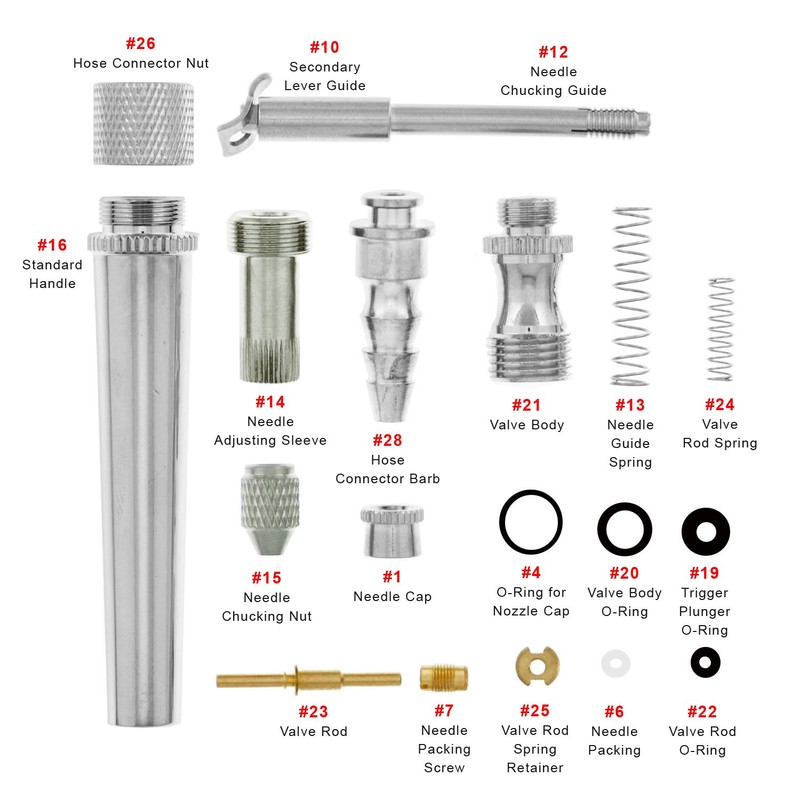Major Airbrush Repair KIT G22,G23,G24,G25,G26,G34,G39