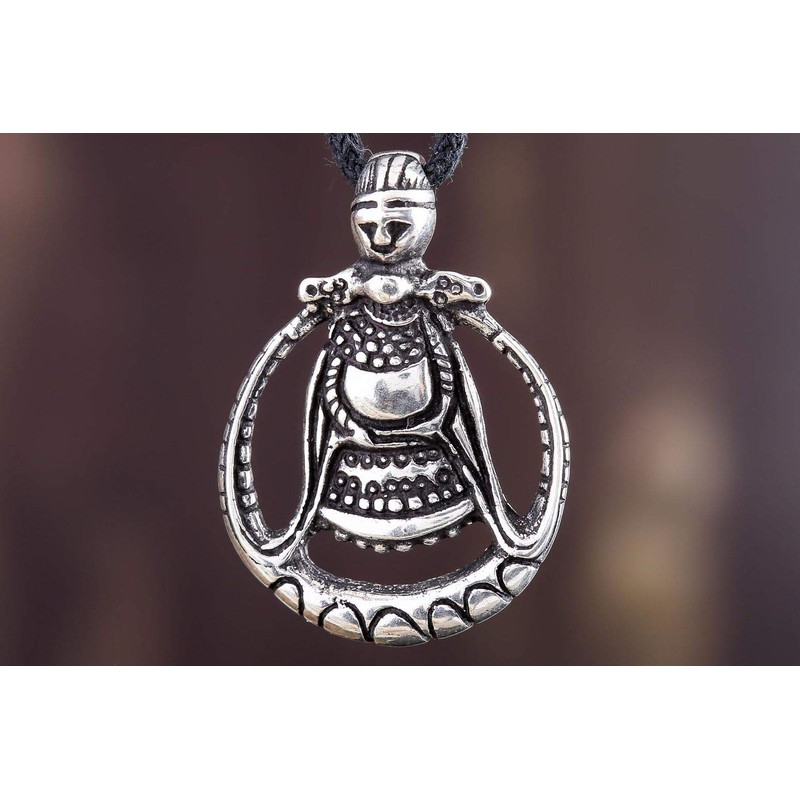 Windalf Freya Aska Vikings Vintage 925 Sterling Silver Pendant 3.1