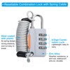 PATIKIL 2 Pack 4 Digit Combination Lock, Helmet Padlock Cable
