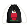 Spreadshirt Peanuts Snoopy And The Dog Kennel Gym Bag, black