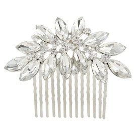 EVER FAITH® Austrian Crystal Bridal Marquise-Shape Hair Comb Clear N00406-1
