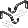HOMEELABADOR®Curtain Pole Rod Bracket Pipe Holder Heavy Duty Drapery Ring