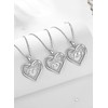 CELESTIA Sterling Silver Heart Necklace for Women with Angel Number