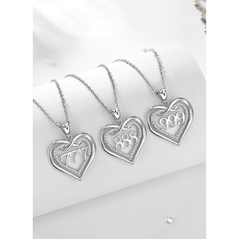 CELESTIA Sterling Silver Heart Necklace for Women with Angel Number Good Luck Numerology Pendant Protection Jewellery Valentines Day I Love You Gifts for Her