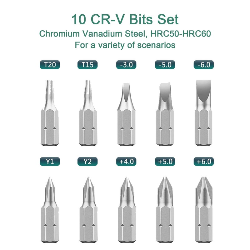 Deselen Ratcheting Screwdriver with Magnetic Bit Ratchet, Multi Bit Set,