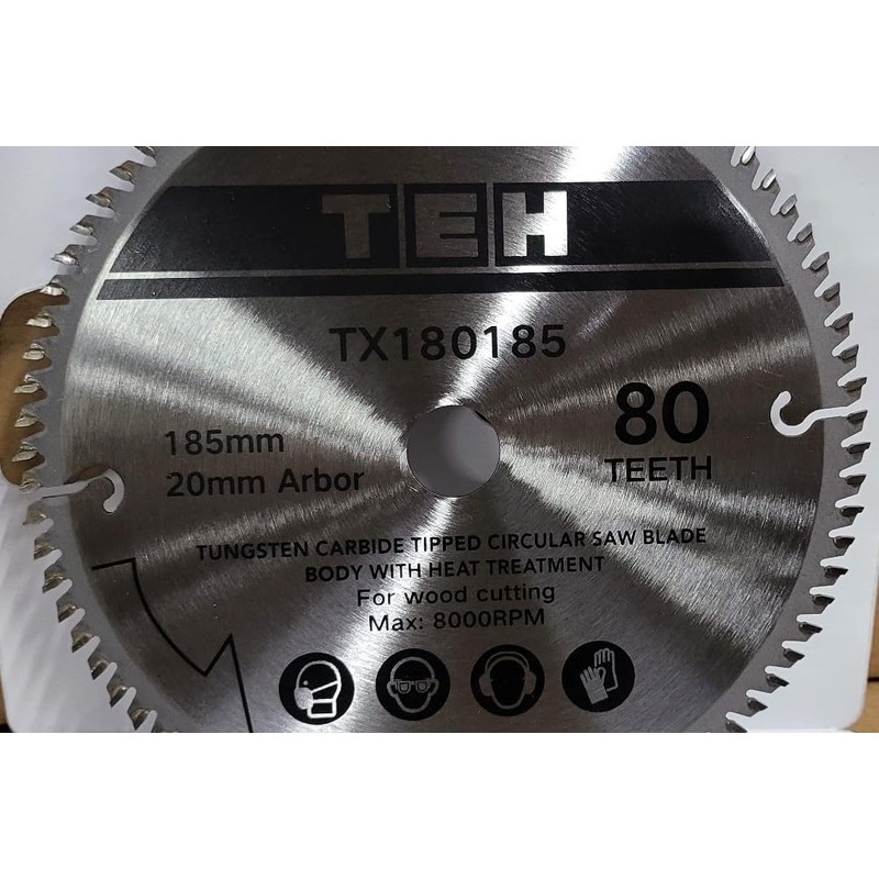 TCT Circular Saw Blade 185mm x 80T x 20mm Bore