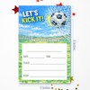 WENFLY Soccer Celebration Party Invitation Cards, Let's Kick It