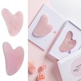 GWM Facial Meridian V-Line Pink Rose Gua Sha Massager Body Lymph Gua Sha Massage Thigh Rose Quartz Body Massage