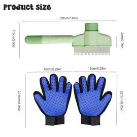 Dryxog Pet Grooming Glove with Adjustable Fastening Gloves Cat Brush Accessories Cleaning Gloves Pet Comb Fur Brush Dog Massage for Dogs Cats