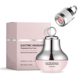Electric Massage Eye Cream for Dark Circle, Tired Eye Refreshment with Gentle Vibration, Firm and Smooth of Fine Lines, for Anti-Wrinkle, Firming, Moisturizing