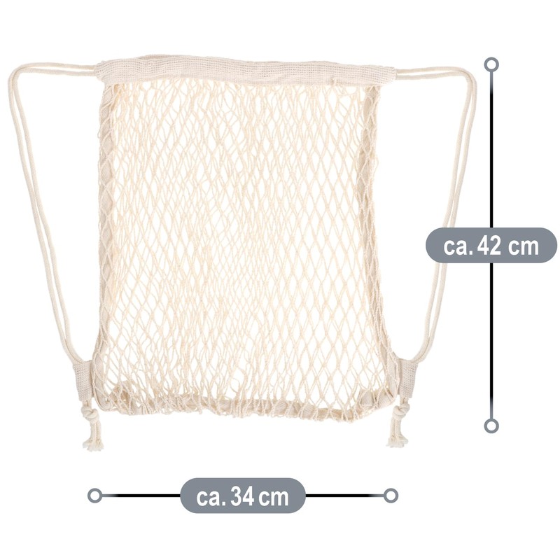 com-four® Reusable Backpack - Shopping Bag - Mesh Bag for