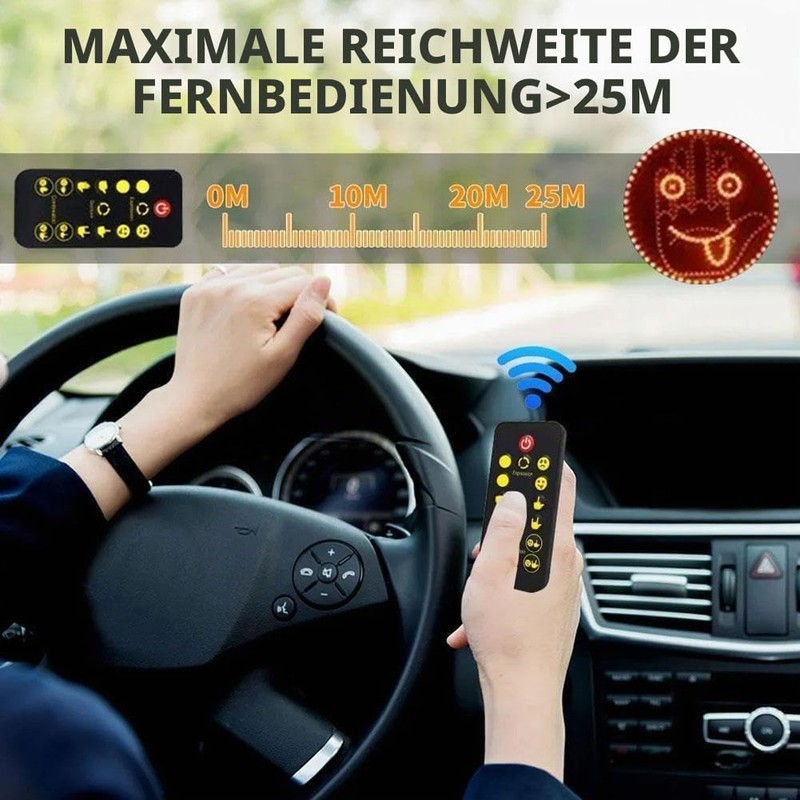 HLMNAKE Car Hand Finger Light, 2 in 1 Hand Sign