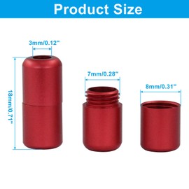 Auvotuis Shoelace Locks Buckle Aluminum Elastic No Tie Shoe Lace Turnbuckle, Glossy (Red)