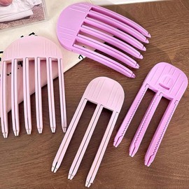 Volumizing Hair Root Lifting Combs 2 Set, Wind Shaping Styling Comb for Fluffy Bangs, High Skull Artifact No Trace Hair Clip, No-Trace Hair Root Lifting Clips, Roller Clips for Hair Root Lift