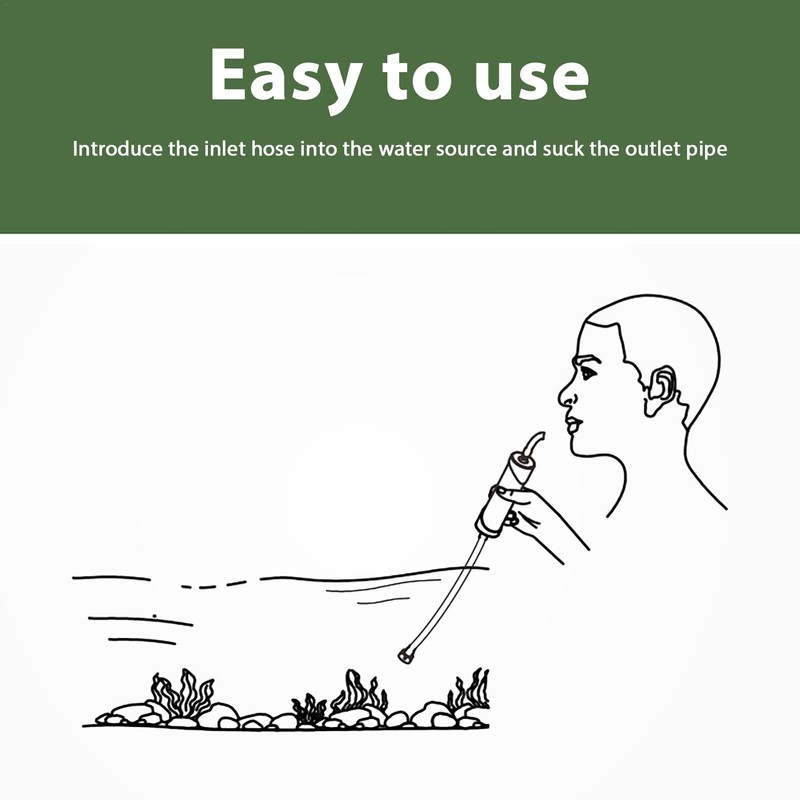 Survival Water Straw - Personal Water Filter Straw | Personal