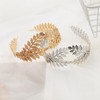 Women's elegant and fashionable leaf crown headband hair accessory (Golden,