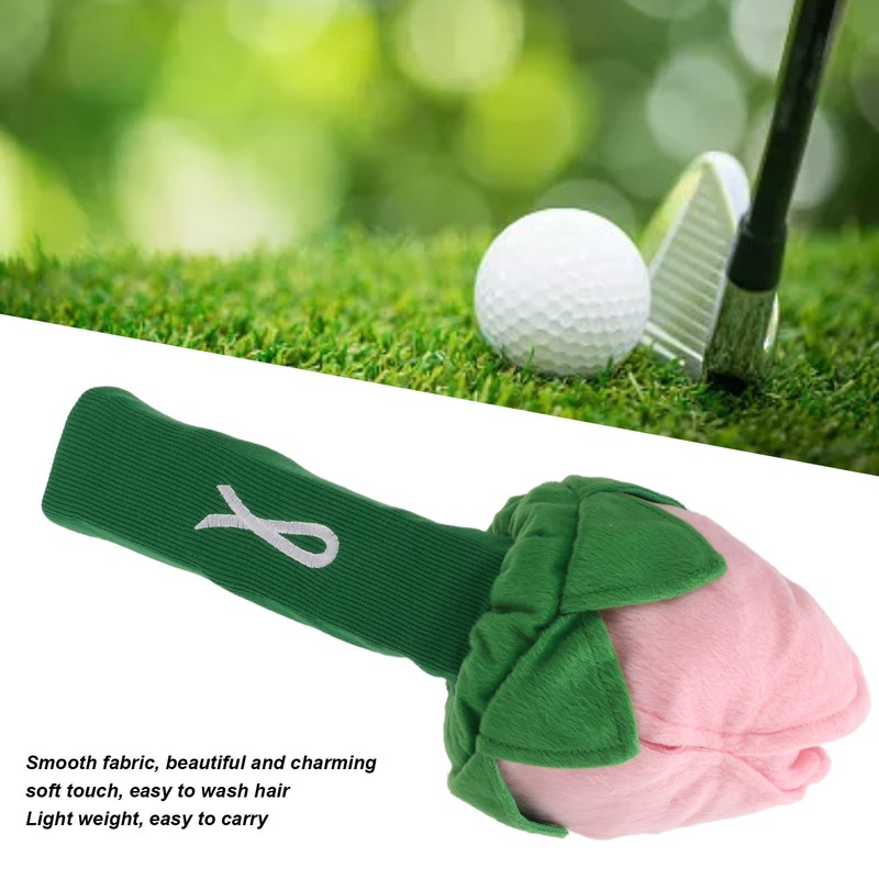 Rose Golf Head Cover Plush Flower Golf Club Headcover Home