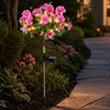 2-Pack Solar Azalea Flower Garden Lights, IP65 Waterproof Outdoor Decorative