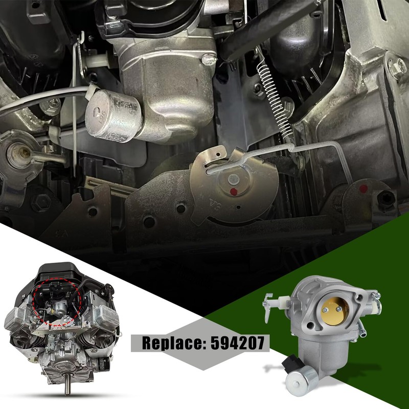 RANSOTO 594207 Carburetor kit Compatible with Intek Engine Mower Tractor