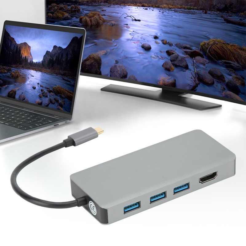 Hub Adapter TypeC to HDMI Cable VGA Converter USB B0504